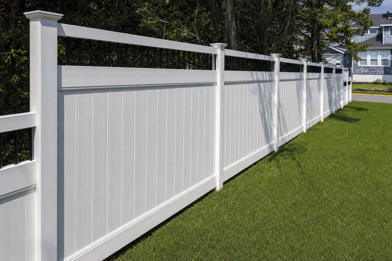 Vinyl fence installation